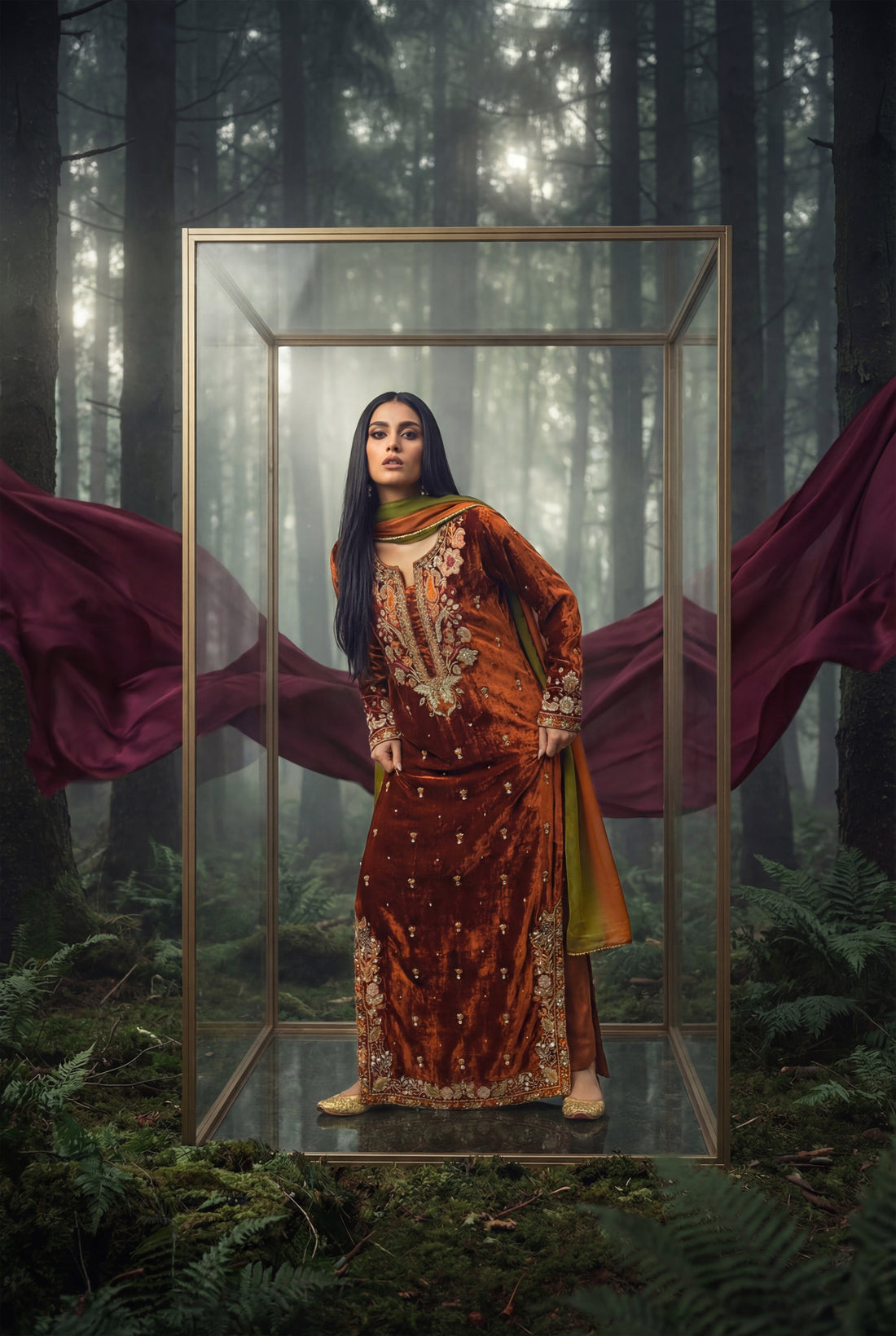 BURNT RUST KAFTAN