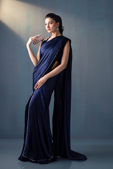 Bleu nuit saari pants HAND MADE